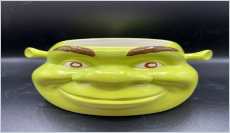 Rare Shrek Coffee Mug 2004 Dreamworks Galerie Large 3D Face Pencil Cup Large for Sale